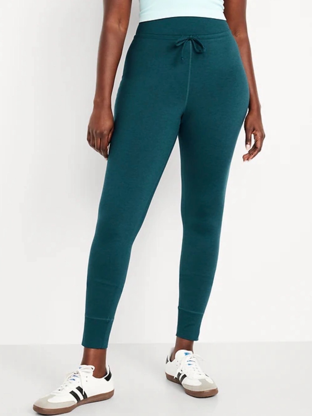 Old Navy Extra High-Waisted CloudComfy Jogger Leggings Sz Large Jet Stream Teal